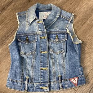 GUESS DENIM VEST JACKET, GREAT CONDITION, SIZE XS!